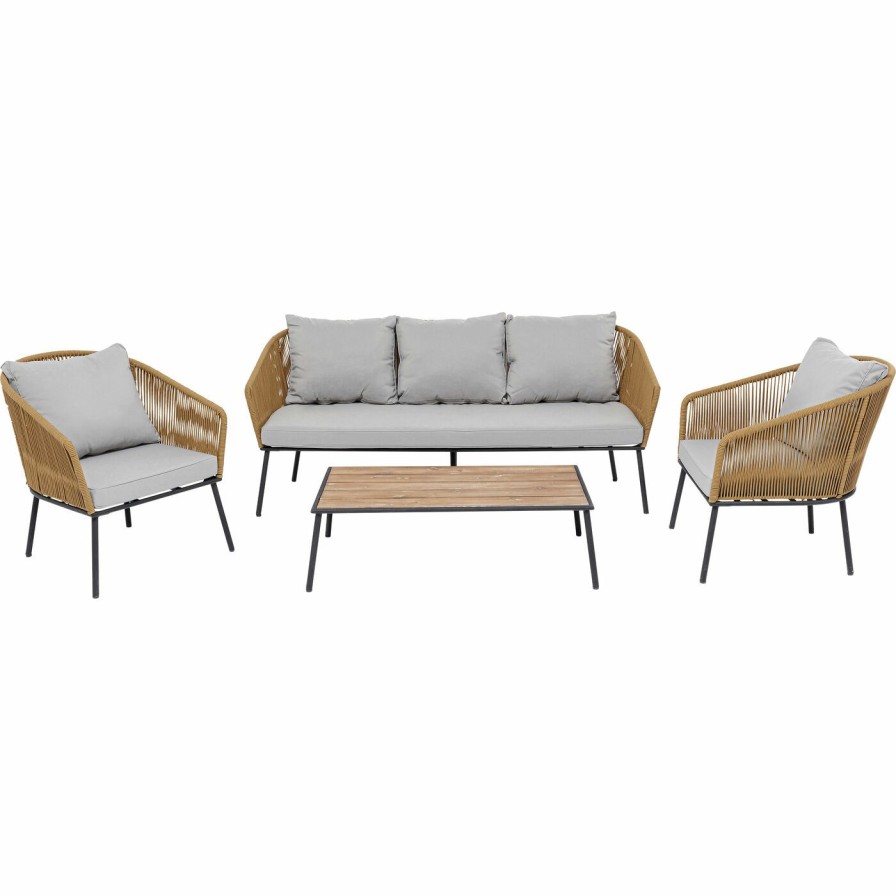 Meubles KARE Design Mobilier Lounge | Ensemble De Sieges Elba Nature Cinque (4-Pcs)