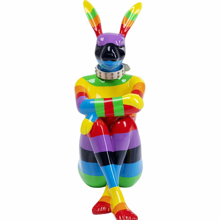 Accessoires KARE Design Figurines Decoratives | Figurine Decorative Sitting Rabbit Rainbow 80