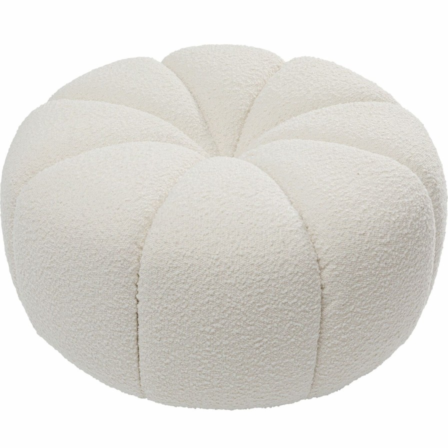 Meubles KARE Design Tabourets | Pouf Peppo Lounge Blanc O76Cm